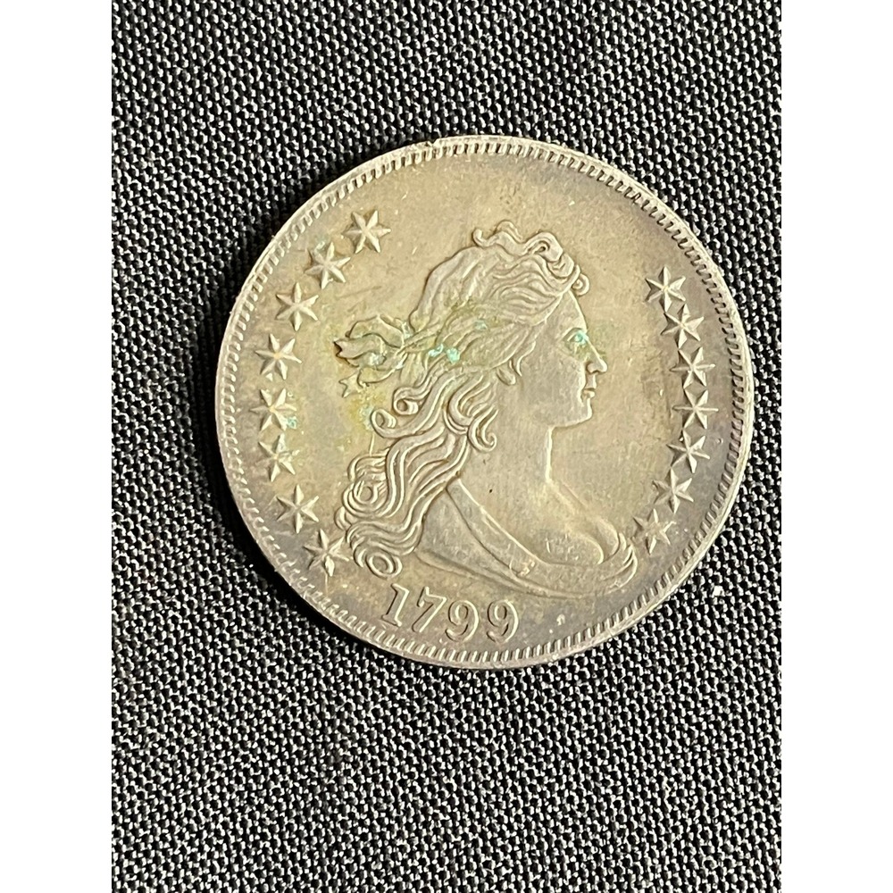 1799 Draped Bust Silver Dollar Replica Heraldic Eagle Liberty Coin Token